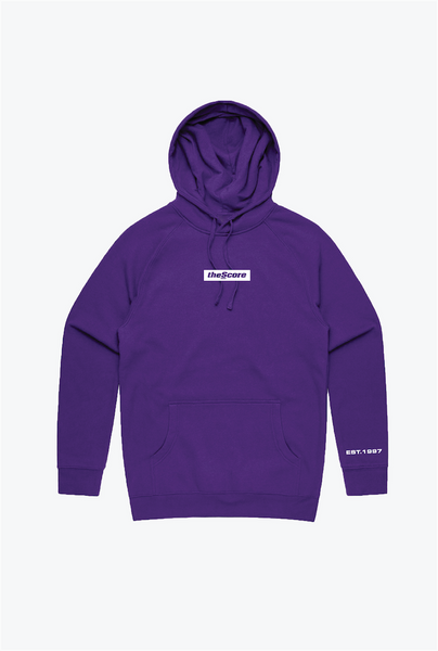 theScore Box Logo Hoodie - Purple