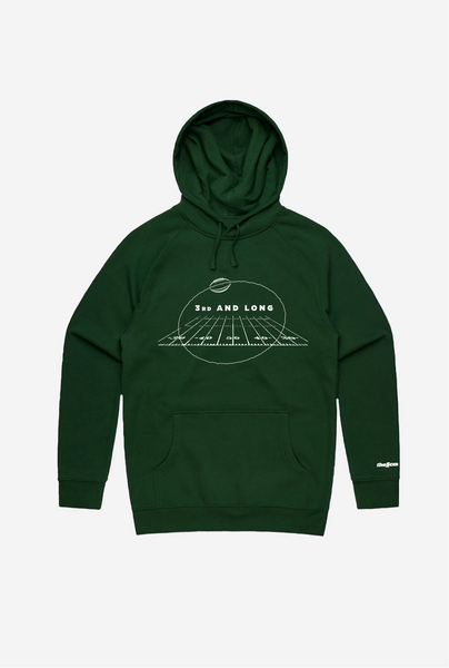 3rd and Long Hoodie - Forest Green