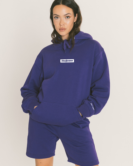 theScore Box Logo Hoodie - Purple