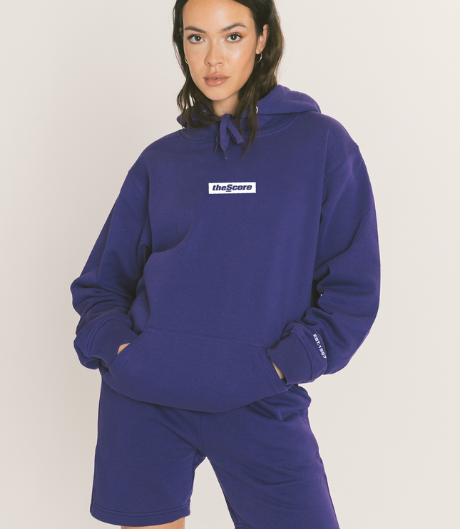 theScore Box Logo Hoodie - Purple