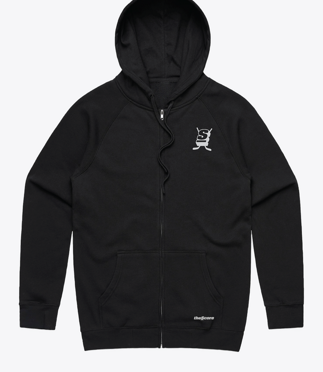theScore Hockey Full Zip Hoodie - Black