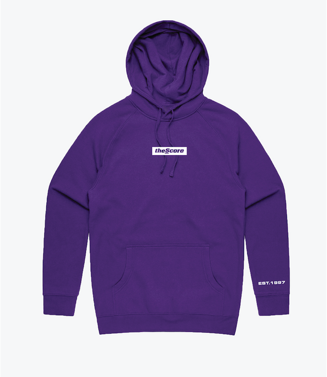 theScore Box Logo Hoodie - Purple