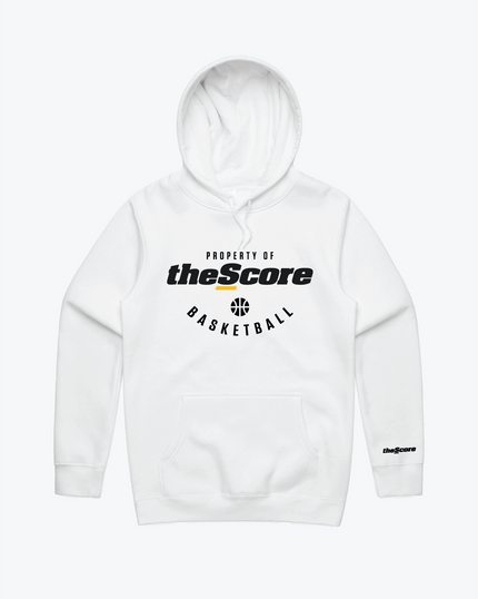 Property of theScore Basketball Hoodie - White