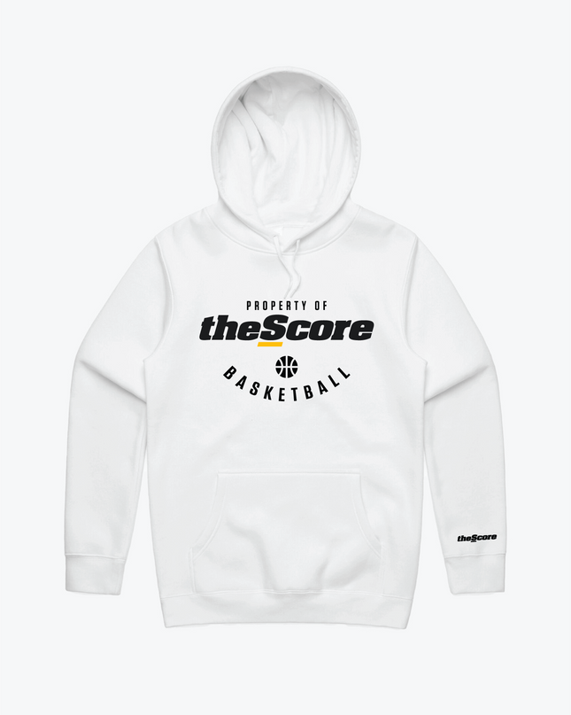 Property of theScore Basketball Hoodie White