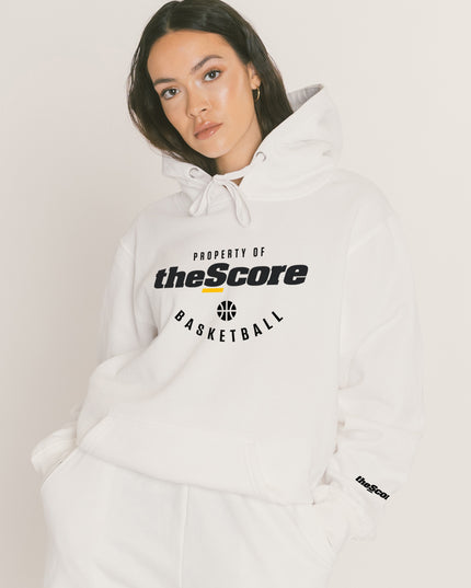 Property of theScore Basketball Hoodie - White
