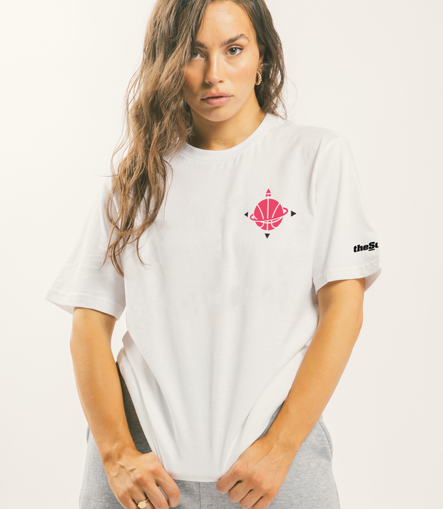 theScore Basketball North Compass T-Shirt - White